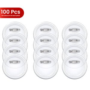 100PCS OF TRANSPARENT BUTTON