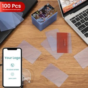 100PCS OF TRANSPERENT SMART BUSINESS CARD