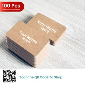 100PCS OF WOODEN CARD