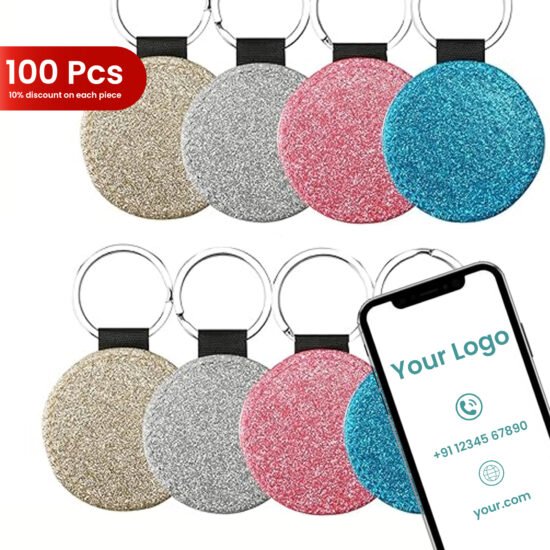 100PCS OF SMART GLITTERY KEYCHAIN