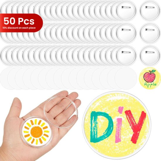 50PCS OF TRANSPERANT SMART BUTTON