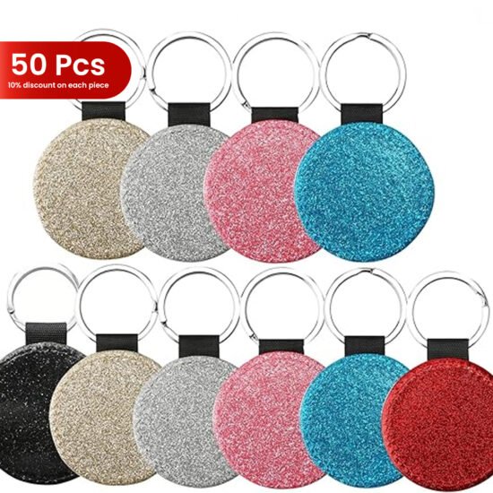 50PCS OF SMART GLITTERY KEYCHAIN